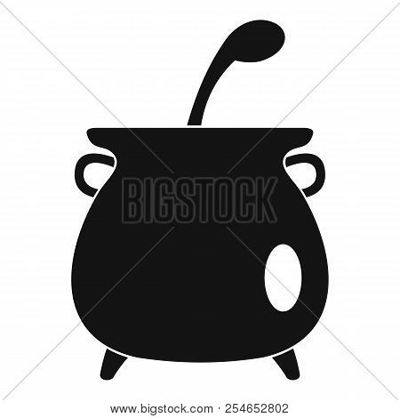 Boiled Cauldron Icon. Simple Illustration Of Boiled Cauldron Icon For Web Design Isolated On White B