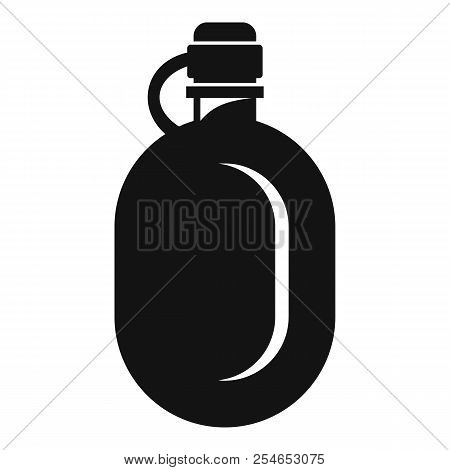 Metal Water Flask Icon. Simple Illustration Of Metal Water Flask Icon For Web Design Isolated On Whi