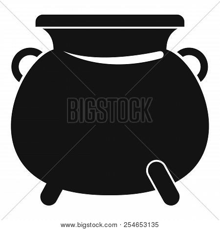 Cauldron Pot Icon. Simple Illustration Of Cauldron Pot Icon For Web Design Isolated On White Backgro