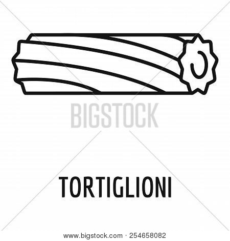 Tortiglioni Pasta Icon. Outline Tortiglioni Pasta Icon For Web Design Isolated On White Background