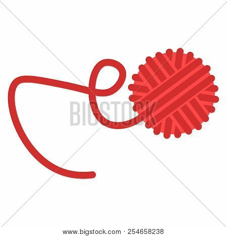 Threads. Tangle. Vector Of A Tangle Of Red Thread. Hand Drawn Tangle Of Thread.