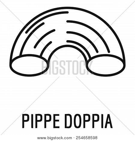 Pippe Doppia Icon. Outline Pippe Doppia Icon For Web Design Isolated On White Background