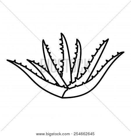 Aloe Plant Icon. Outline Illustration Of Aloe Plant Icon For Web Design Isolated On White Background