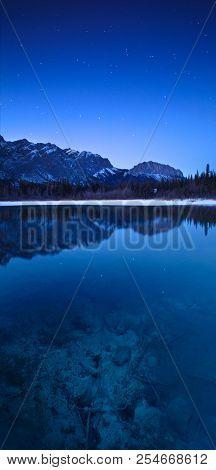 Many Springs In Bow Valley Provincial Park, Alberta, At Night