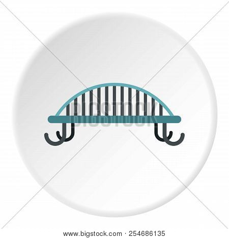 Bench With Backrest Icon. Flat Illustration Of Bench With Backrest Icon For Web