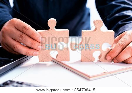 Personal Transformation For Bussiness Successful. Development And Improvement. Puzzle And Jigsaw.