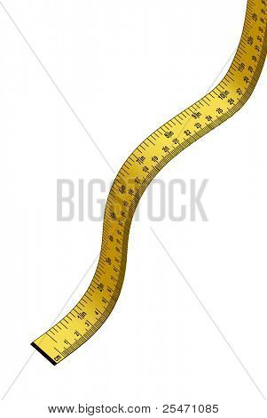 Illustration de mètre ruban jaune