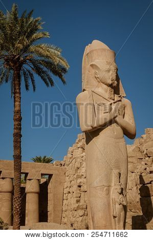 Statue In Abu Simbel Temple Of Egypt