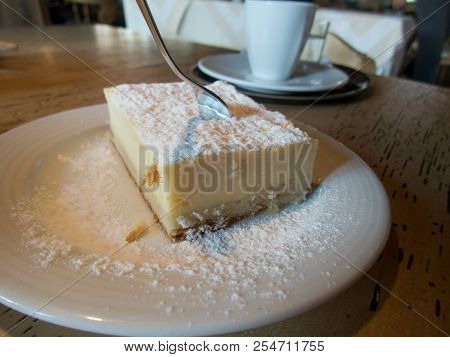 Portion Of A Cheesecake On A Plate