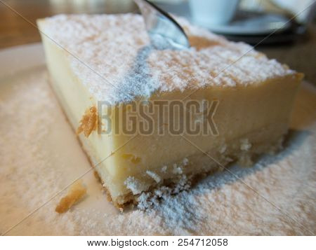 Portion Of A Cheesecake On A Plate