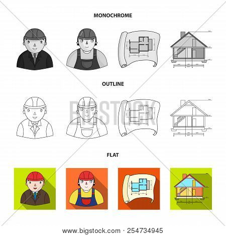 Engineer-constructor, Construction Worker, Site Plan, Technical Drawing Of The House. Architecture S