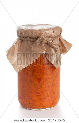 Ajvar, chutné pečené papriky a lilek misky