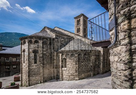 Belfry And Church Of Santa Maria De Taull, Catalonia, Spain. Romanesque Style