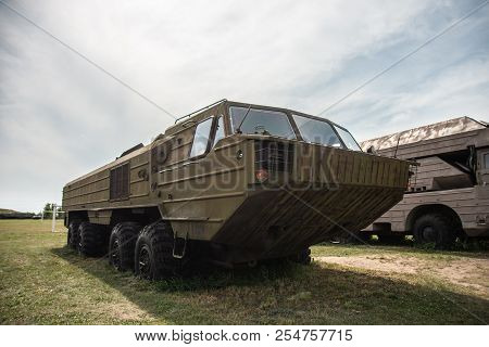 Russia, Togliatty - August 13, 2018: Old Military Truck To Support The Missile Complex