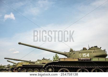 Russia, Togliatty - August 13, 2018: Self-propelled Howitzer On Crawler Tracks With Rotating Turret