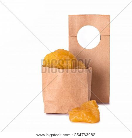Pear Dried Natural   In The Craft Package. Nuts And Dried Fruits In The Craft Package. Photo For The