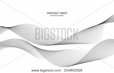 Line The Art Element : Abstract wave element vector & photo free trial bigstock