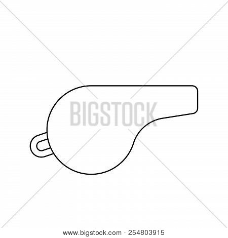 Whistle Icon. Thin Line Design. Vector Illustration.