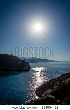 Jebha Island And Waves And Rocks