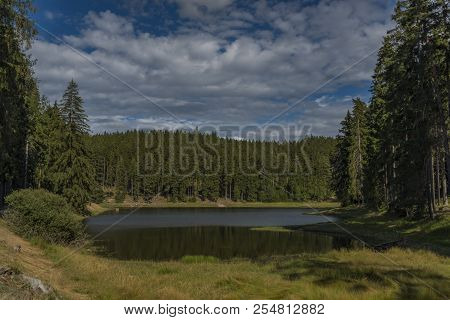Komari Ponds Near Sokolov Town In Summer Hot Sunny Day