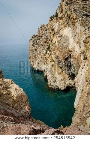 Jebha Beach And Waves And Rocks