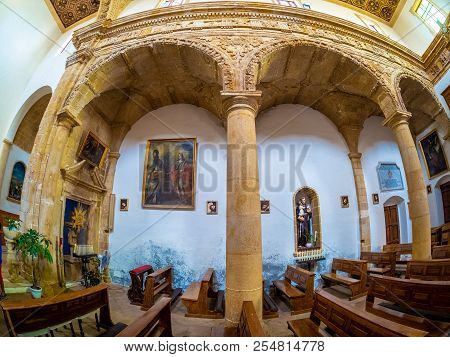 Gallipoli, Italy - August 14, 2018: Indoor Architecture Of Chiesetta Saint Maria Del Canneto