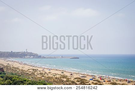 Saaidia Beach And Waves And Rocks