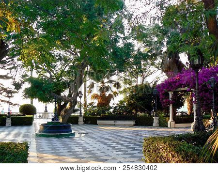 Gardens Of Alameda Apodaca In Cádiz Capital, Andalusia. Spain. Europe.
