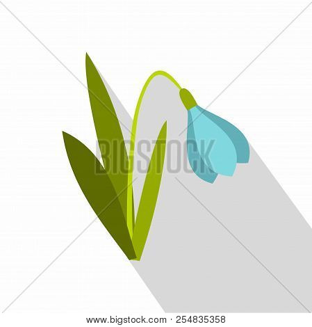 Blue Bell Flower Icon. Flat Illustration Of Blue Bell Flower Icon For Web