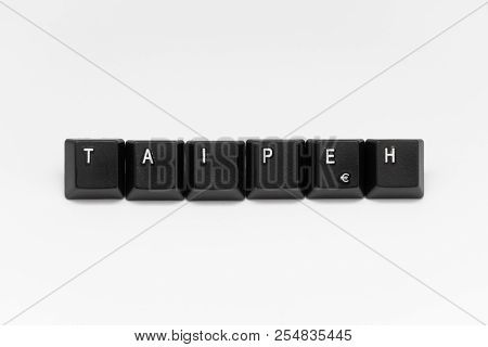Black Keys Of Keyboard With Different Years Words Or Names