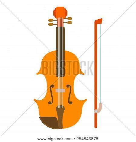Contrabass Icon. Flat Illustration Of Contrabass Icon For Web
