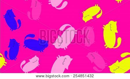 The Texture Is A Patternless Pattern With Lots Of Multicolored Silhouettes Of Abstract Thick Good Ki