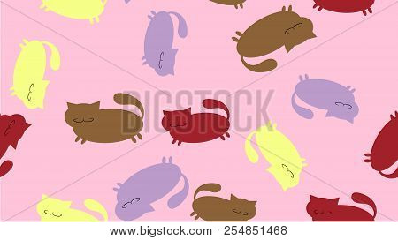 The Texture Is A Patternless Pattern With Lots Of Multicolored Silhouettes Of Abstract Thick Good Ki