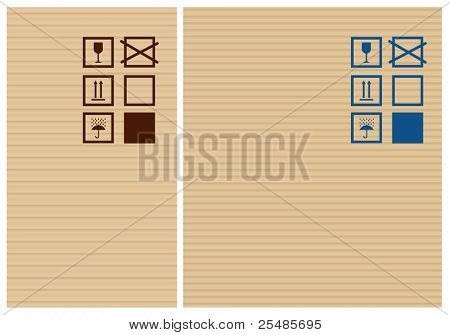Cardbox vector texture e post-segni