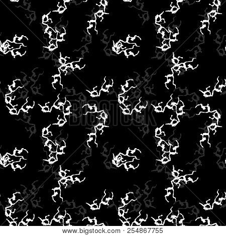 Ufo Military Camouflage Seamless Pattern In Black, Grey And White Colors