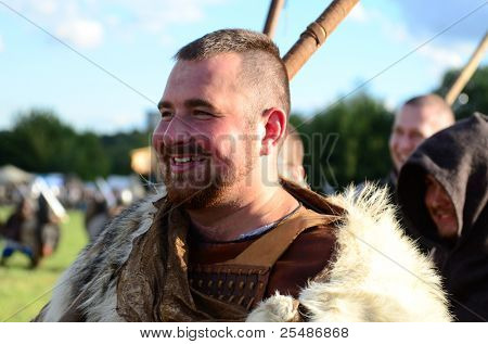 Moskva - 4. září: Smějící se válečník na mezinárodní festival bojů 