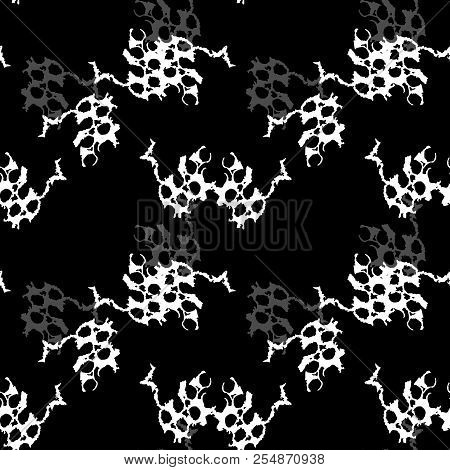 Ufo Military Camouflage Seamless Pattern In Black, Grey And White Colors