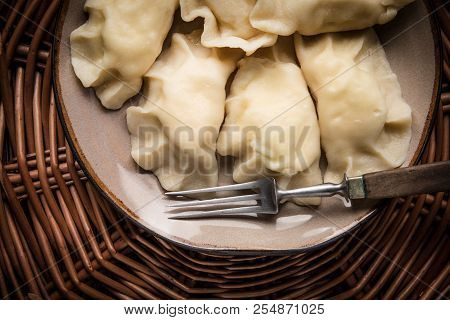Homemade Dumplings With Cheese.