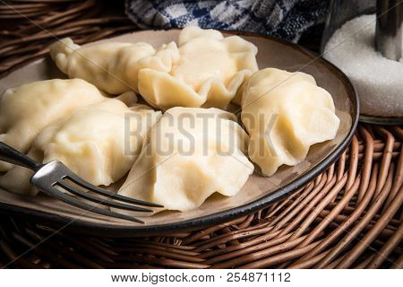 Homemade Dumplings With Cheese.