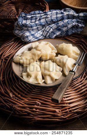 Homemade Dumplings With Cheese.