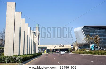Johannesburg, South Africa, 22 August - 2018: Main Entrance Of Modern Mall In Africa.