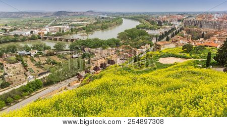 View Over The Ebro River In Tudela, Spain