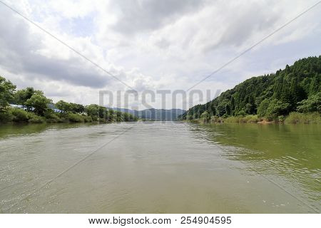 Mogami River And Mogami Gorge In Yamagata, Japan