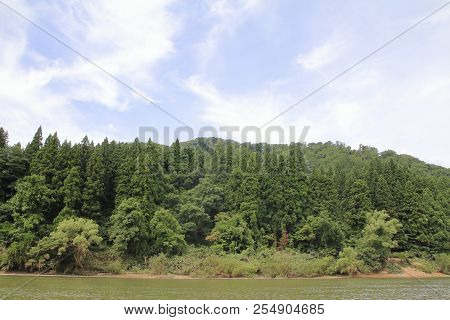 Mogami River And Mogami Gorge In Yamagata, Japan