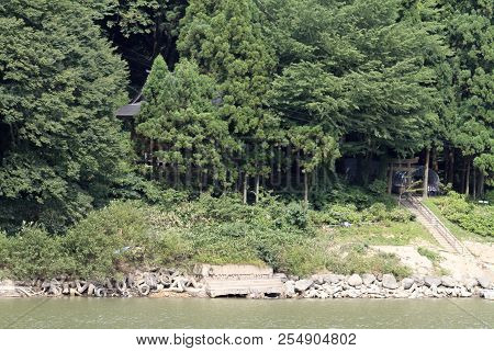 Mogami River And Sennindo In Yamagata, Japan