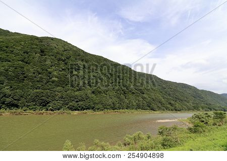 Mogami River And Mogami Gorge In Yamagata, Japan