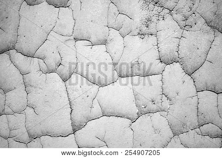 Cracked Paint On The Old Wall Deailed Texture, Background
