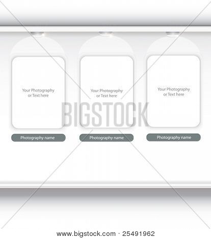 Simple vector photo gallery background for your photo slide show