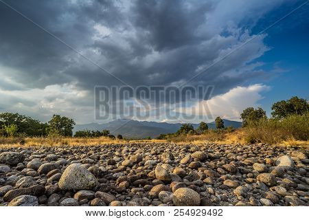 Gredos Mountain Rage From A Dry Creek In Candeleda