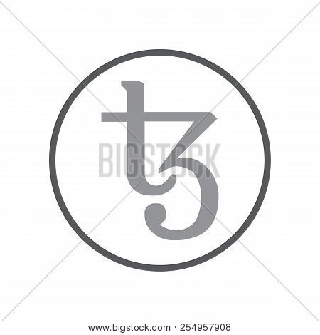 Tezos Coin Icon. Criptocurrency Symbol Vector Design